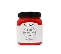 Artway Encre d'impression en Bloc de Première Qualité - 250ml - Rouge - Idéal pour l'impression en Relief, en Bloc et en Lino