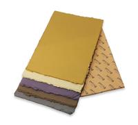 Artway Indigo Lot de 25 feuilles de papier en coton coloré fait à la main 100% coton 220 g/m² à 250 g/m² Texture lisse A4