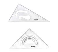 Artway - Lot de 2 équerres en Plastique - Angles de 45 et 60 degrés - Simple 2302621