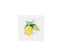 ARTY FETES FACTORY - 20 SERVIETTES COCKTAIL PAPIER CITRON 24CM JAUNE