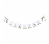 Arty Fetes Factory - Guirlande 7 FANIONS Carton BAPTÊME N UDS 2.6M Vert