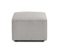 Arty - pouf d'appoint - en velours côtelé - Gris clair