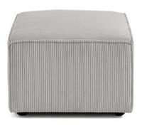 Arty - pouf d'appoint - en velours côtelé - Gris clair $cou G