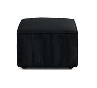 Lisa Design - Pouf d'appoint Arty - en velours côtelé - Noir