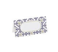 Artyfêtes Générique - 10 Marque-Places Carton Dolce Vita 8X4CM Bleu