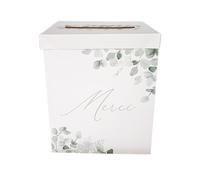 Artyfêtes Générique - URNE Carton Merci Jardin Botanic 21X25CM Sauge