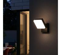 Arum LIGHTING - Applique Murale Extérieure PORTOFINO Noir Mat, Tête Orientable 360°, Culot GX53 (Max 12W), Fonte d'Aluminium, Étanche IP44, Design Compact (Sans Ampoule)