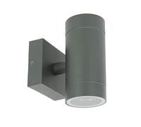 Arum LIGHTING - Applique Murale Extérieure VENICE, Double Faisceau Haut et Bas, Culot 2xGU10, Étanche IP54, Fonte d'Aluminium Gris Anthracite, Hauteur 14,3 cm, Éclairage Façade (Sans Ampoules)