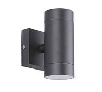 Arum LIGHTING - Applique Murale Extérieure VENICE en Fonte d'Aluminium Noir, Double Faisceau Haut et Bas, Culot 2xGU10, Étanche IP54, Design Moderne pour Façade (Sans Ampoules)