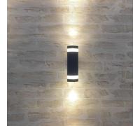 Arum LIGHTING - Applique Murale LED Extérieure AVILLA 18W (1600 Lm), Double Faisceau, Étanche IP65, 3 Teintes CCT Réglables, Luminaire Noir en Plastique Haute Résistance pour Façade