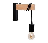 Arum LIGHTING - Applique Murale NORFOLK, Design Industriel et Scandinave, Potence en Bois Véritable, Câble Ajustable, Culot E27 (Max 60W), Luminaire Intérieur pour Salon, Chambre
