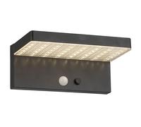 Arum LIGHTING - Applique Murale Solaire ESTRELLA, Puissante 600 Lm (Eq. 60W), Détecteur de Mouvement, 3 Modes d'Éclairage, Fonte d'Aluminium, Blanc Chaud, Étanche IP44, Noir