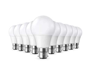 Arum Lighting Lot de 10 Ampoules LED B22 8W equivalentce 60W 806lm Blanc Froid 6000K, Non-Dimmable