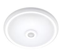 Arum LIGHTING - Plafonnier Intérieur CLARK avec Détecteur de Mouvement Infrarouge, Culot 2xE27 (Max 2x25W), Diamètre 30cm, Éclairage Automatique 360°, Temporisation Réglable, Blanc (Sans Ampoules)