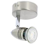 Arum LIGHTING - Spot Mural et Plafonnier COLUMBUS - Luminaire Individuel en Aluminium Brossé - Spot Orientable Design Moderne - Culot GU10 (Ampoule interchangeable) - Idéal Liseuse ou Tableau