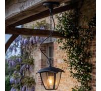 Arum LIGHTING - Suspension Extérieure ALICANTE, Lanterne en Fonte d'Aluminium Noir Mat, Culot E27, Étanche IP44, Hauteur Ajustable, Éclairage pour Terrasse et Pergola (Sans Ampoule)