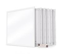 Arum - Lot 6 Dalles LED 600x600, 40W 4200Lm, Blanc Neutre | Transformateurs fournis. Idéal pour équiper vos faux plafonds modulaires.