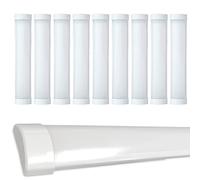Arum Lot de 10 Réglettes LED Extra-plate LINE 28cm - 8W Blanc Naturel 4000K IP40 Intérieur. Tube LED T8 Intégré