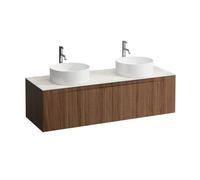 Arun 1400 2t déc à g et d plan botticino crema percé 1t noce canaletto/verre blc - LAUFEN H4171391516301