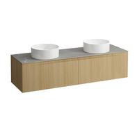 Arun 1600 2t avec découpe à gche et à dte plan piasentina grigio special colour - LAUFEN H4161441519901