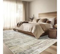 Arvella Rug Tapis Antidérapant Doux pour Chambre et Salon, Lavable en Machine, Parfait pour Salle à Manger, Couloir, Cuisine et Terrasse Modern Abstract Beige 70x140cm