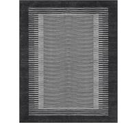 Arvella Rug Tapis Lavable Salon Chambre Salle à Manger, Antidérapant Doux à Poils Ras pour Cuisine, Terrasse et Espace Intérieur Modern Geometric Black 80x160cm