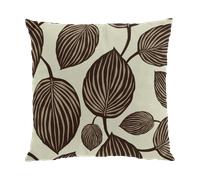 Arvidssons Textil Housse de coussin Lyckans Blad 45x45 cm Marron