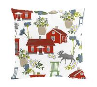 Arvidssons Textil Taie Strövtåg 47x47 cm Rouge
