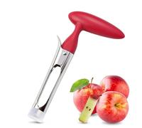 ARWIG Vide-Pomme en Acier Inoxydable - Évideur & Trancheuse pour Pommes avec Capuchon, Éplucheur Multi-Fruits, Compatible Lave-Vaisselle (Rouge)