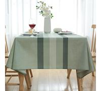 Arwllzz Nappe Rectangulaire Impermeable Anti Tache Table Cloth Coton Lin Tablecloth Rectangle 140x200 Tassel Nappe Elegante pour Table de Cuisine Decoration Table Basse, Printemps Été Automne Hiver