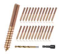 Arwnnklo Lot de 24 boulons de suspension de 1,6 à 45,7 x 3,8 cm | Boulons à double tête, chevilles à bois, équipées d'un tournevis et d'un foret, pour connecter toutes sortes de