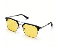 ARYIMYDP 1 pièce Lunettes de conduite de nuit, verres jaunes polarisés, anti-lumière bleue, monture noire mate, design élégant, idéales pour grands rouleurs, navetteurs quotidiens et routiers