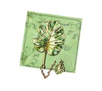 ARYIMYDP Marque Page en Forme de Feuille Métallique, Feuille de Monstera, Marque-Page Personnalisé, Cadeau d'Anniversaire, Cadeau Original pour les Enseignants, les Camarades de t les Amis