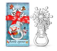 ARYIMYDP Tire Bouchon et Décapsuleur, Flocon de Neige, Boîte Incluse | Ouvre-Bouteille, Cadeau de Noël Pratique pour Famille, Collègues et Patron, pour Homme et Femme, Cadeau pour Invités