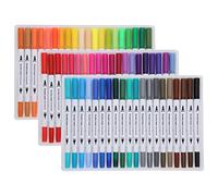 Arythia 100 Pcs Feutres Double Pointe, Feutre Aquarelle avec Pointe Fine 0,5 mm et Pointe Pinceau 1-3 mm, Feutres Aquarelle pour Coloriage et Dessin