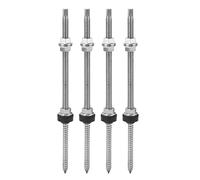 Arythia 4 Pièces Vis à Double Filetage Solaire, Fixation Panneau Photovoltaïque Inox, Vis Inox pour Support Solaire Robuste, Boulon de Montage PV pour Installation