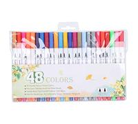 Arythia 48 Feutres Double Pointe, Feutres Aquarelle à Pointes Fine et Pinceau, Stylos de Coloriage Adultes, Art Supplies pour Dessin, Peinture, Scrapbooking