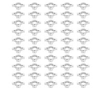 Arythia 50 Pcs Isolateur Clôture Électrique, 3,2 cm Anneau Isolateur de Clôture Électrique Haute Résistance ABS, Matériel pour Piquet et Accessoire pour Animaux (Grey)