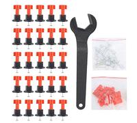 Arythia Kit de 25 Pcs Système de Nivellement de Carrelage, Croisillon Autonivelant 2mm et 3mm Réutilisable, Outil Professionnel de Pose pour Carreleur