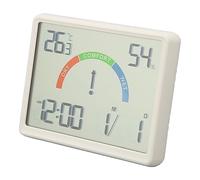 Arythia Petit réveil numérique alimenté par piles, mini horloge magnétique avec température et humidité, minuterie de bureau portable pour voyage, cuisine, chevet, bureau