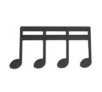 Arythia Pince à Partition, Porte-partition en Métal Élégant, Support de Page Durable pour Piano, Clip pour Livre de Musique avec Motif Notes, Accessoire Piano Pratique (Black)
