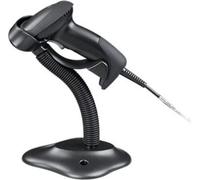 AS-1210 HD - Scanner de codes à barres laser haut de gamme avec port USB et support (avec mode de balayage à détection automatique), noir