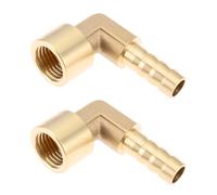 AS Axis Spindleon 2 Raccords Coudés en Laiton 1/4" BSP Femelle Vers Embout Cannelé 8 Mm pour Tubes Et Tuyaux