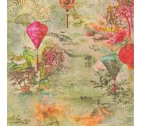 AS Creation Asiatique Fusion Oriental Lanternes Papier Texturé Subtile Luisant