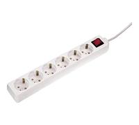 as - Schwabe 11501 Rallonge multiprise professionnelle 6 prises avec parurtenseur et câble 1,4 m H05VVF 3G1,5 IP20 pour intérieur
