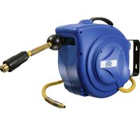 AS Schwabe Enrouleur pour air comprimé 12612 – 10 m PVC textile, 1 m, arrêt auto, bleu