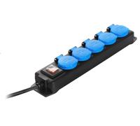 as-Schwabe 38605 as-Schwabe Baustellen 5-fach Steckdosenleiste mit Schalter 4,5 m schwarz