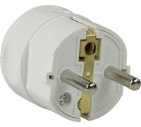AS Schwabe 45031 Fiche électrique mâle avec terre plastique 230 V blanc IP20