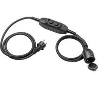 AS Schwabe 45222 Strom Verlängerungskabel Schwarz 1.5 m mit FI-Schutzschalter (45222)