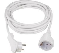 as - Schwabe 50521 Rallonge de 5 m avec fiche Plate - Rallonge avec fiche de Contact de Protection et raccord de Terre - pour l'intérieur - Extrêmement Plat - 230 V, 16 A - IP20 - Blanc